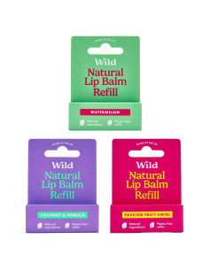 Bálsamo Labial Recargable Salvaje - Paquete de 3 Aromas