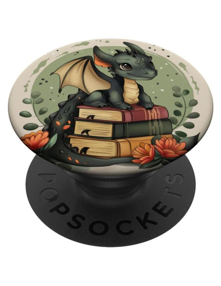 PopGrip Adhesivo Dragón Amante de Libros PopSockets