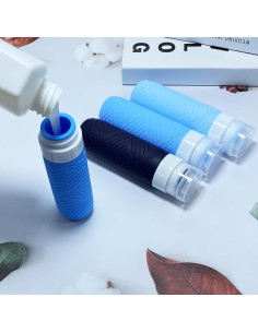 Botellas de Viaje PanLuoNais 3 Oz Silicona Aprobadas TSA 2