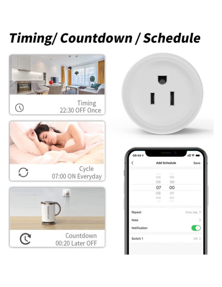 Enchufe Inteligente Wi-Fi PBDQ Mini 2.4G Control Remoto