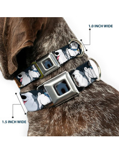 Collar de Perro Buckle-Down Disney Patas Gris 24-33 cm 2.54 cm Ancho 2