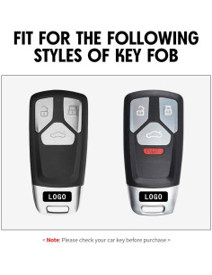 Funda de Llave Silicona Audi A4 S4 RS4 A5 S5 A6 A7 Q5 Q7 2
