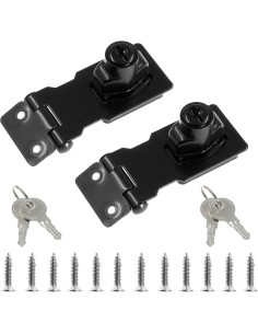 Cerradura de Hasp Jiozermi 2.5" Acero Inoxidable Negro 2