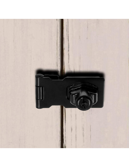 Cerradura de Hasp Jiozermi 2.5" Acero Inoxidable Negro