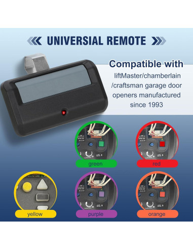 Control Remoto Universal 891LM Werhoo para Garaje 1-Pack