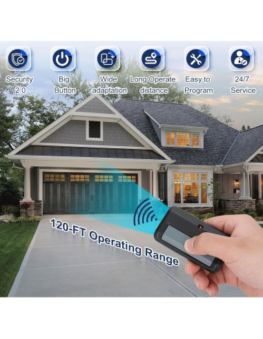Control Remoto Universal 891LM Werhoo para Garaje 1-Pack