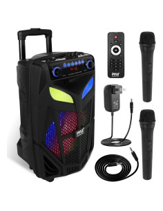 Altavoz PA Bluetooth Pyle 600W 10" con 2 micrófonos