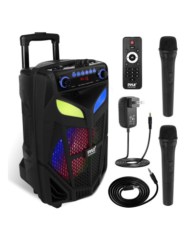 Altavoz PA Bluetooth Pyle 600W 10" con 2 micrófonos