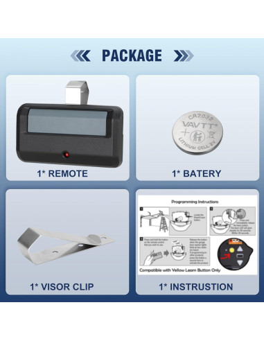 Control Remoto Universal 891LM Werhoo para Garaje 1-Pack