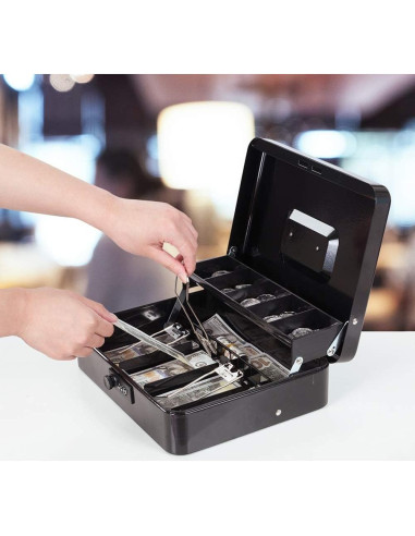 Caja de Dinero Goehiaul con Cerradura de Combinación 30x24x9 cm