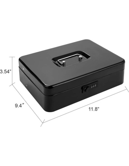 Caja de Dinero Goehiaul con Cerradura de Combinación 30x24x9 cm