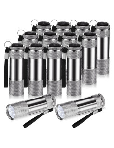 12 Mini Linternas LED VIHOSE de Aluminio Gris para Camping