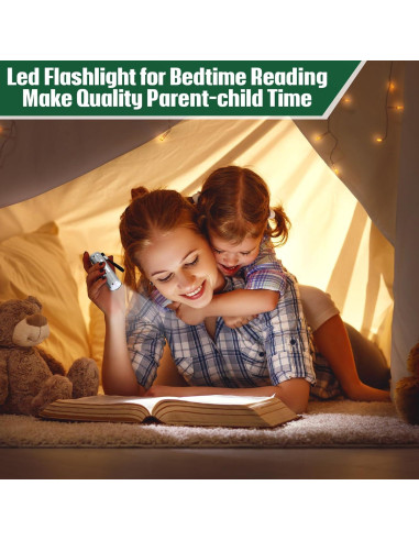 12 Mini Linternas LED VIHOSE de Aluminio Gris para Camping