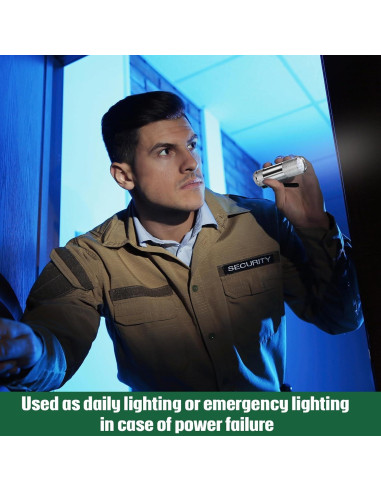 12 Mini Linternas LED VIHOSE de Aluminio Gris para Camping