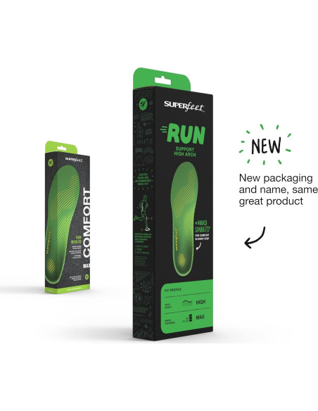 Plantillas Ortopédicas Superfeet para Correr Arco Alto - Recortables