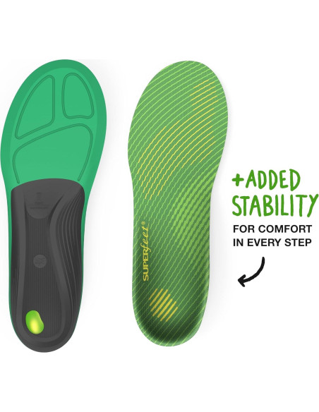 Plantillas Ortopédicas Superfeet para Correr Arco Alto - Recortables
