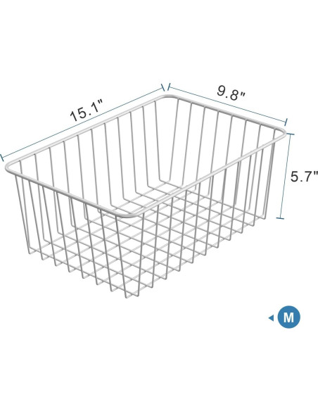 Cestas Organizadoras de Congelador iSPECLE - Paquete de 4 Blancas Cestas Organizadoras de Congelador iSPECLE - Paquete de 4 Blancas