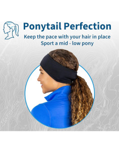 Banda para Cabello TrailHeads Power Ponytail - Mujer, Negro 2