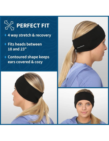 Banda para Cabello TrailHeads Power Ponytail - Mujer, Negro