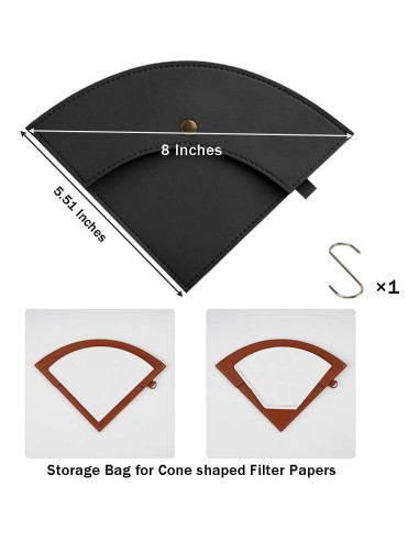 Soporte para Filtros de Café OULIGET Negro Reutilizable 40 Piezas