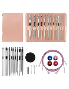 Juego de Ganchillos Tunecinos Intercambiables GUCLUD 3mm-10mm