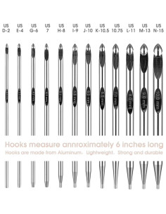 Juego de Ganchillos Tunecinos Intercambiables GUCLUD 3mm-10mm 2