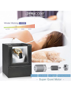Enrollador de Relojes Automáticos FRUCASE Negro Motor Silencioso 2
