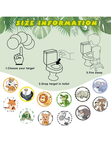 120 Objetivos de Inodoro Eersida para Entrenamiento Infantil