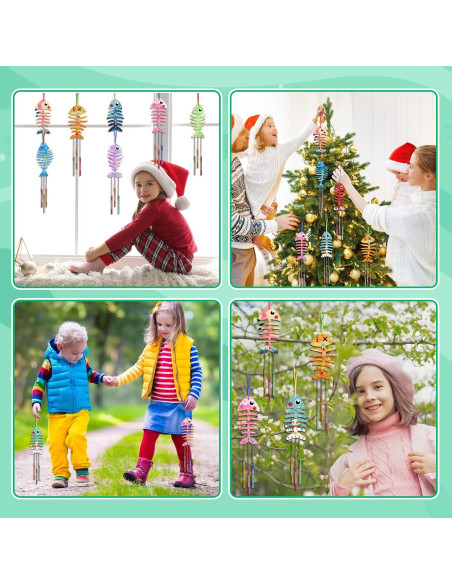 Kit de Campana de Viento Fennoral 30 Piezas Manualidades Niños