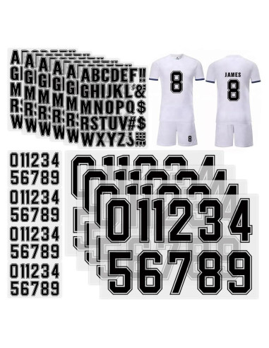 Kit 358 Pcs Números y Letras Termoadhesivos Ukontagood Negro