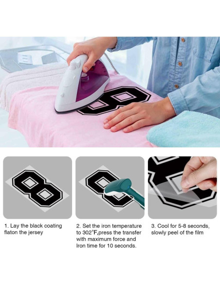 Kit 358 Pcs Números y Letras Termoadhesivos Ukontagood Negro