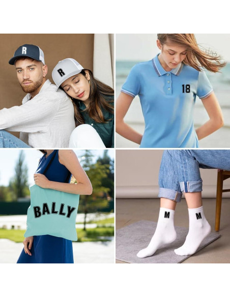 Kit 358 Pcs Números y Letras Termoadhesivos Ukontagood Negro