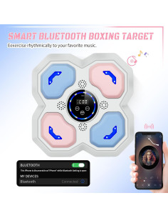 Máquina de Boxeo Musical JUOIFIP con Guantes - Entrenamiento LED 2