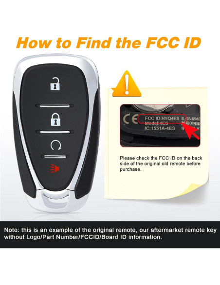 Control Remoto Yewong para Chevy Bolt EUV EV 2022-2023