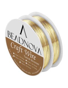 Alambre de Cobre Desnudo BEADNOVA Baño de Oro 20m 0.4mm