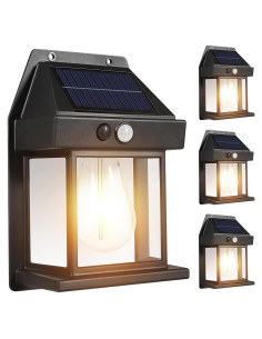 Lámpara Solar de Pared Eclorui con Sensor de Movimiento IP65