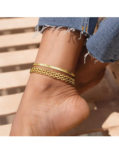 Pulsera de Tobillo de Oro 14K KissYan Ajustable 22.86-27.94 cm 2