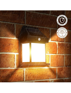 Lámpara Solar de Pared Eclorui con Sensor de Movimiento IP65 2