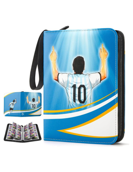 Carpeta de Tarjetas de Fútbol Deoyibu 440 Tarjetas Azul