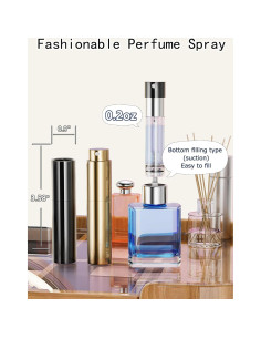 Botella de Perfume Recargable WODETIM 5ml Negro Brillante 2