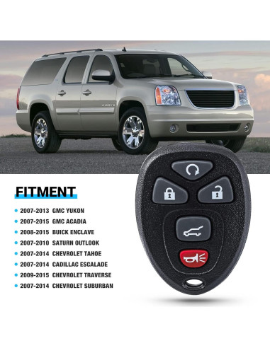 Control Remoto Entrada Sin Llave B4B para Chevy 5 Botones