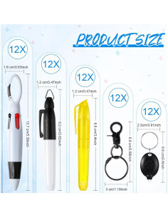 60 Bolígrafos Retráctiles Chinco para Enfermeras con Linterna LED 2