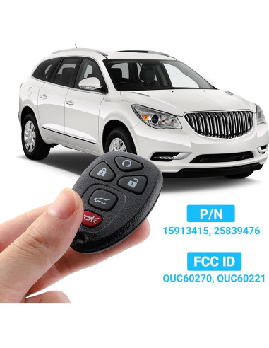 Control Remoto Entrada Sin Llave B4B para Chevy 5 Botones