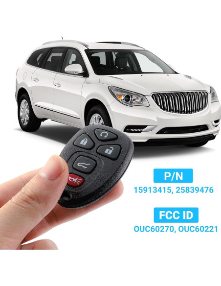 Control Remoto Entrada Sin Llave B4B para Chevy 5 Botones