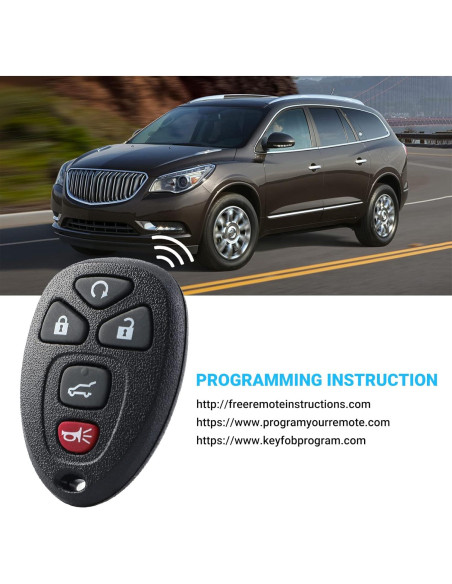 Control Remoto Entrada Sin Llave B4B para Chevy 5 Botones