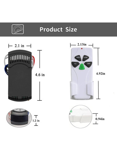 Control Remoto Universal para Ventilador de Techo Breeze Bay RC53T1T