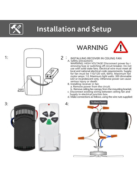 Control Remoto Universal para Ventilador de Techo Breeze Bay RC53T1T