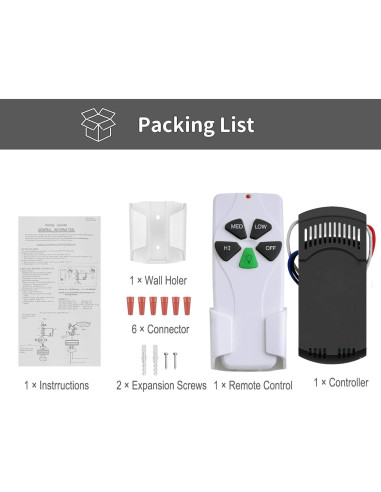 Control Remoto Universal para Ventilador de Techo Breeze Bay RC53T1T