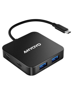 Hub USB 6 en 1 ANYOYO PM31-U6 con 3 USB-A y 3 USB-C
