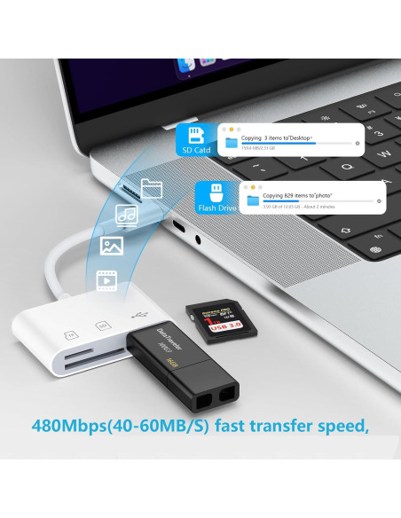 Adaptador Lector de Tarjeta Micro SD USB C FiveBox - Compatible iPhone 16, 15, Samsung